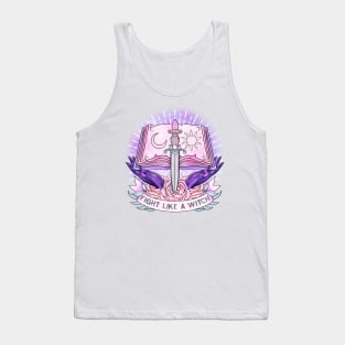 Fight like a witch spell book Tank Top